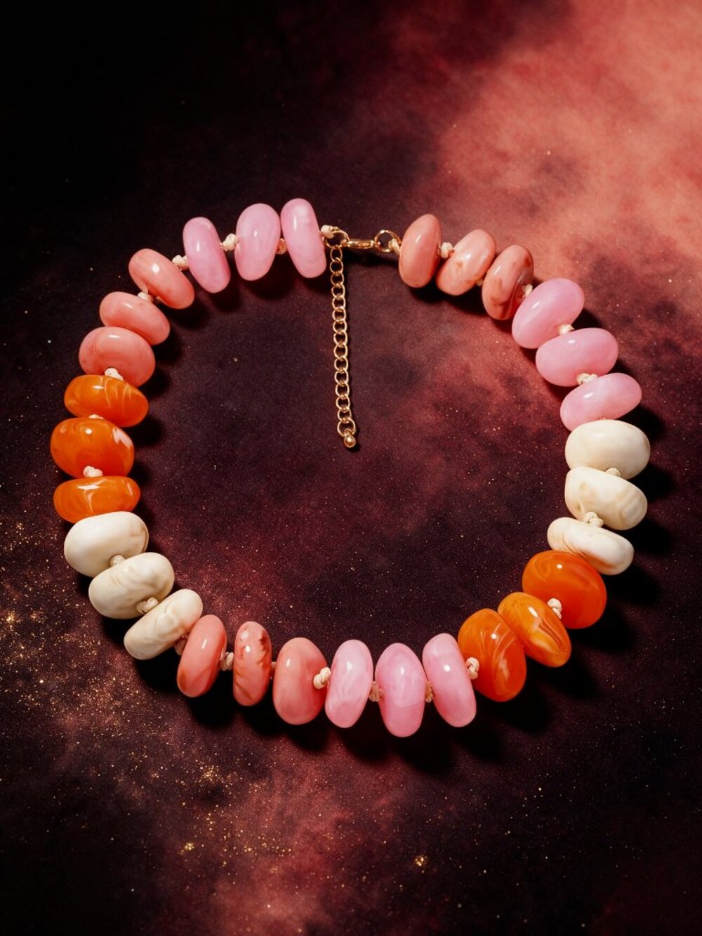 Chunky Multicolor Beaded Necklace